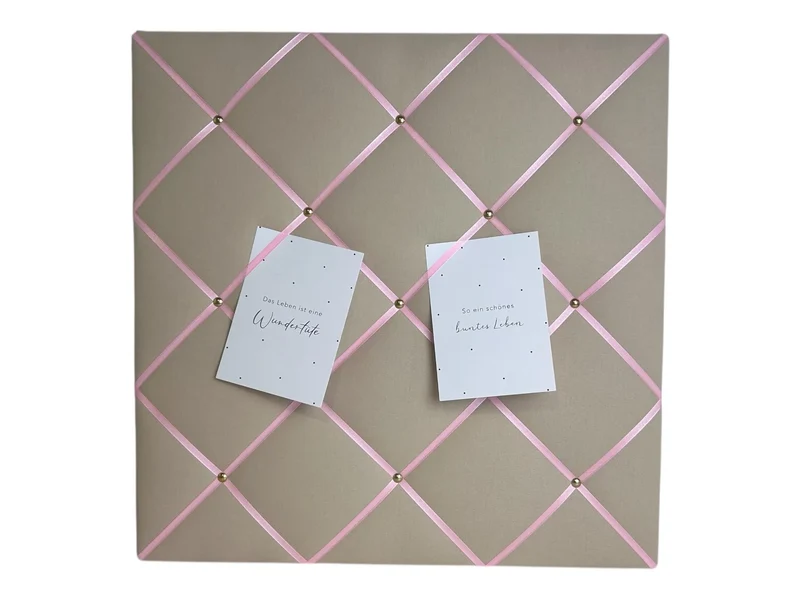 Memoboard beige rosa Wunschgröße