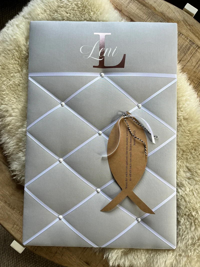 Memoboard personalisiert Konfirmation Kommunion Taufe Geburt