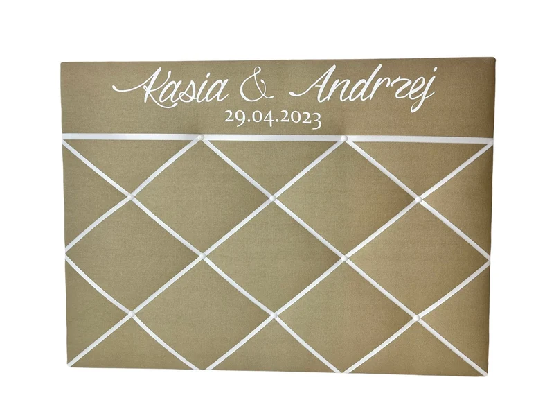 Memoboard Hochzeit personalisiert beige