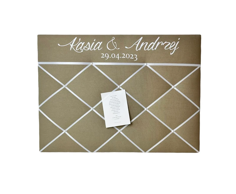Memoboard Hochzeit personalisiert beige