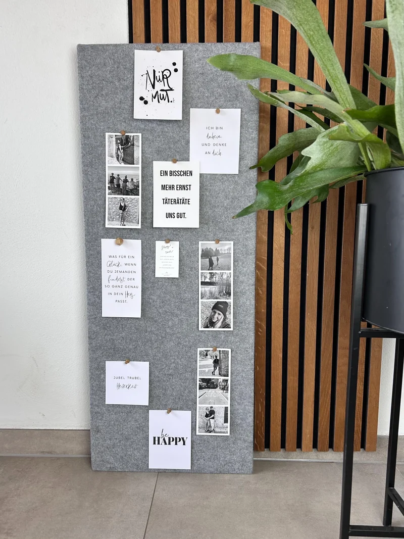 Pinnwand Pinboard Filz Scandi grau