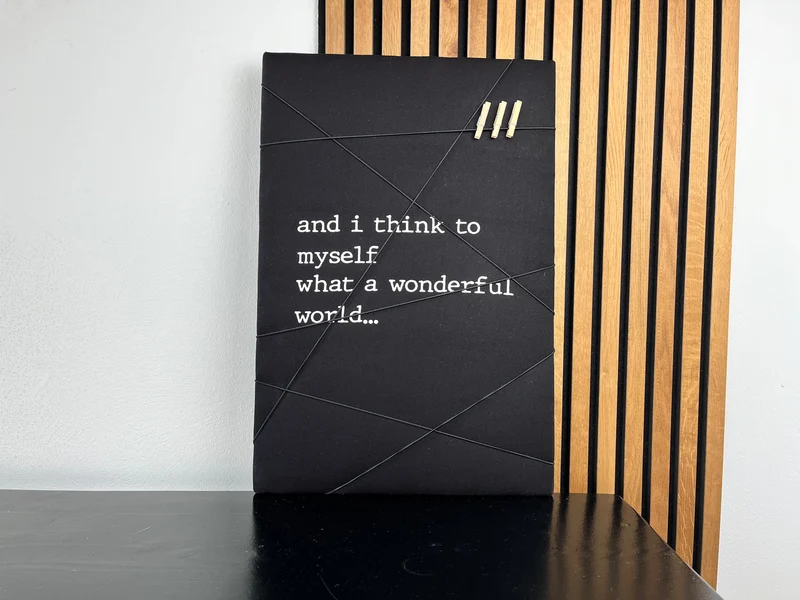 Memoboard wonderful world schwarz