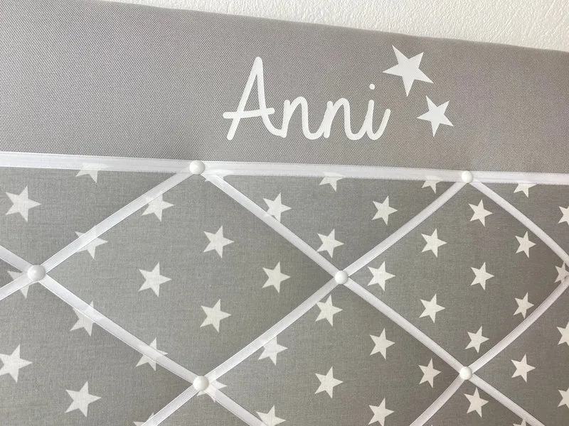 Memoboard mit Wunschnamen Stern