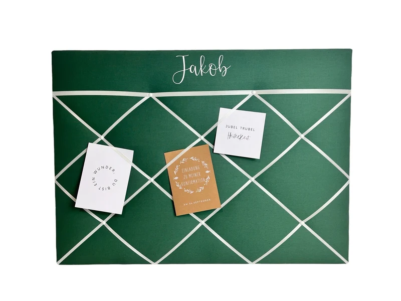 Memoboard personalisiert Wunschgröße grün