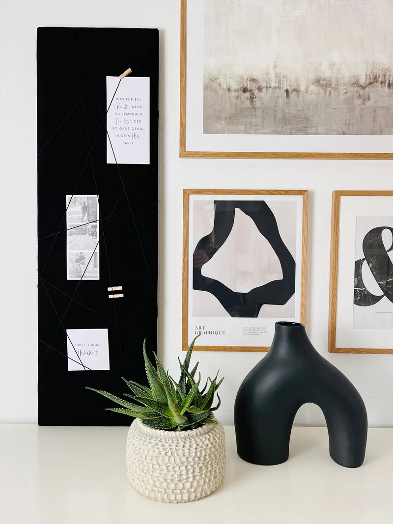 Memoboard New black Klemmwand