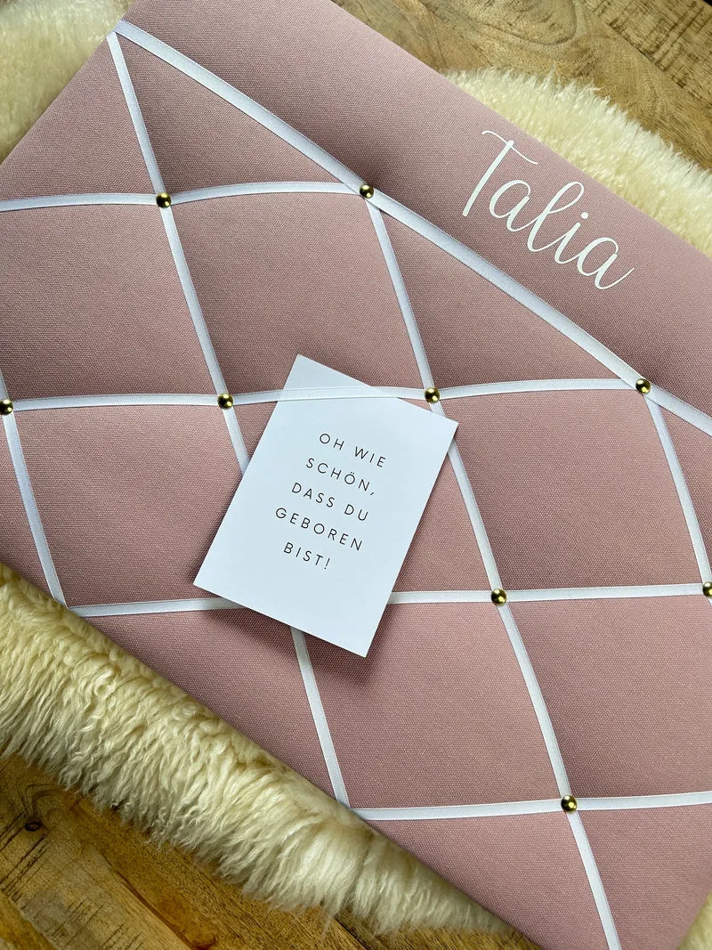Memoboard personalisiert Wunschgröße altrosa