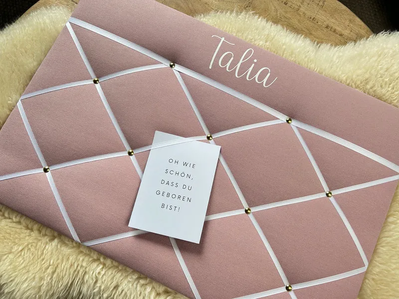 Memoboard personalisiert Wunschgröße altrosa