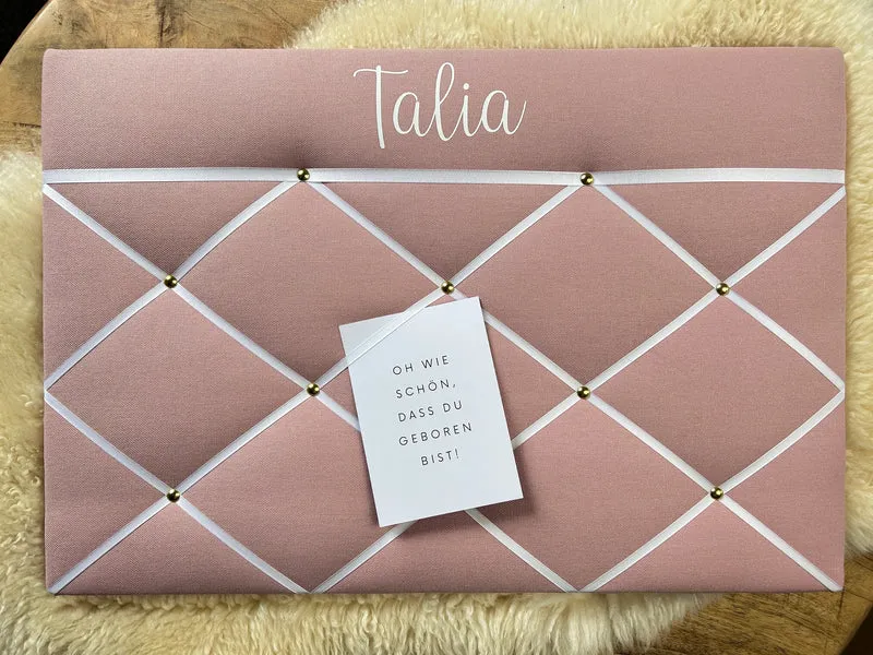 Memoboard personalisiert Wunschgröße altrosa