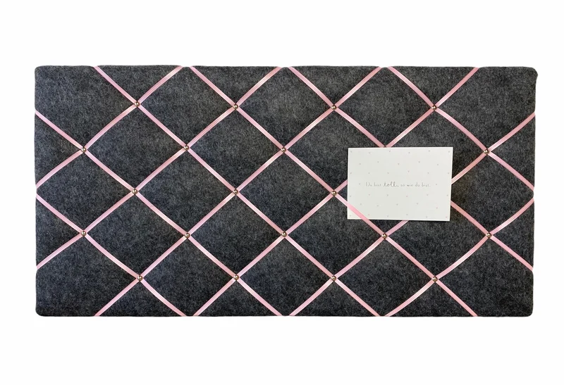 Memoboard Filz grau rosa