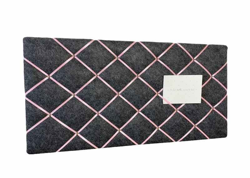 Memoboard Filz grau rosa