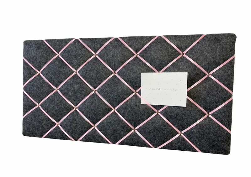 Memoboard Filz grau rosa