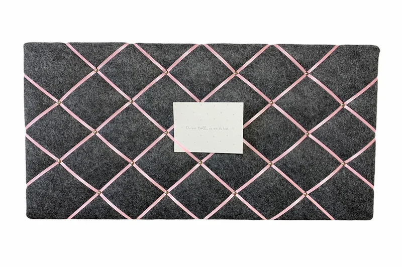 Memoboard Filz grau rosa