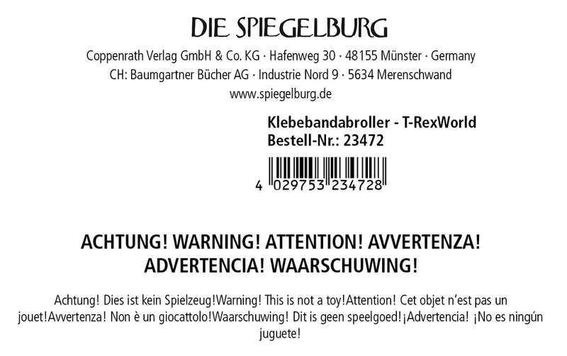 Klebebandabroller T-Rex World – Glitter & Pailletten, inkl. Band