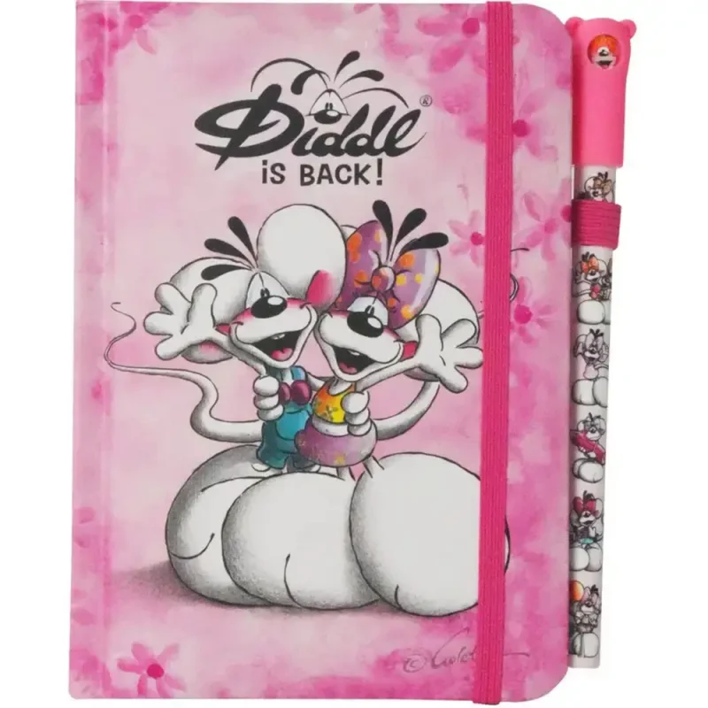 Diddl Notizbuch mit Stift DIN A6 - rosa