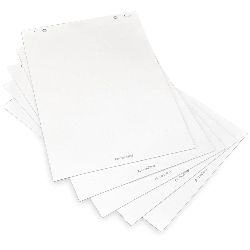 Neuland Mini-FlipChart-Block, weiß mit Fadenkreuzen