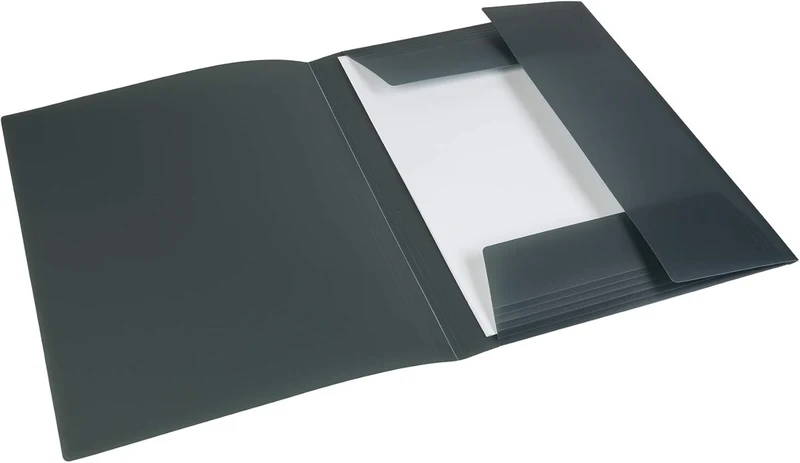 Idena Sammelmappe PP Gummizug transluzent schwarz DIN A3