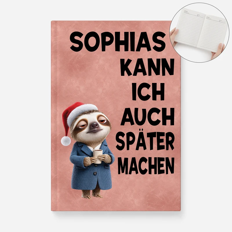 Kann Ich Auch Später Machen - Personalisiertes Notizbuch A5 Kollegen