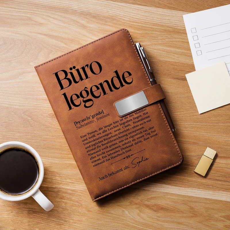 Bürolegende Bedeutung - Notizbuch Mit Stift Personalisiert Kollegen