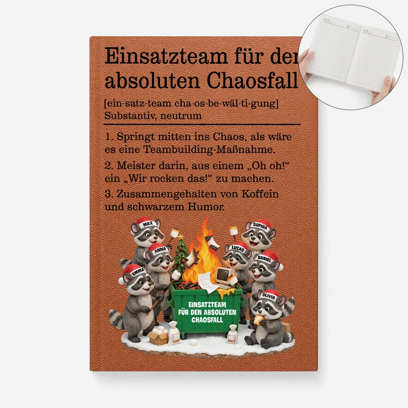 Einsatzteam Für Den Absoluten Chaosfall Bedeutung - Personalisiertes Notizbuch A5 Kollegen