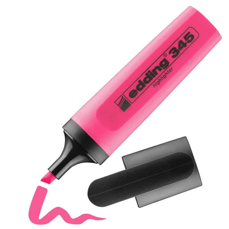 edding 345 Highlighter – rosa, 2–5 mm, nachfüllbar