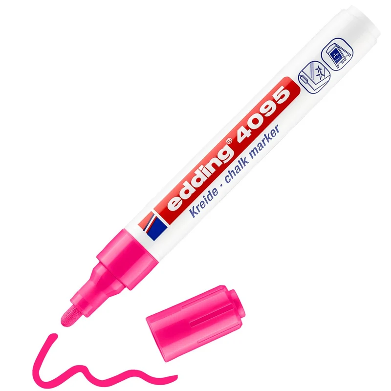 edding 4095 Kreidemarker neonrosa – Fenster & Glas
