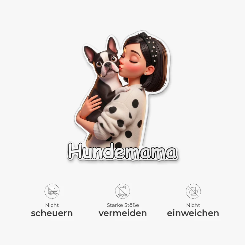 Haustier Und Mensch - Acryl Kühlschrankmagnet Personalisiert Foto