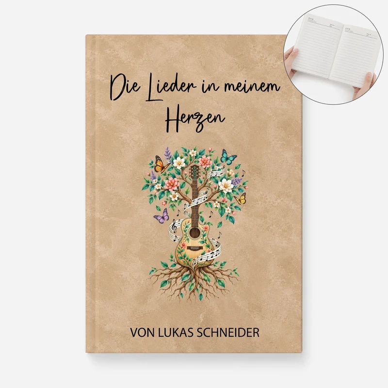 Die Lieder In Meinem Herzen - Personalisiertes Notizbuch A5 Männer Frauen