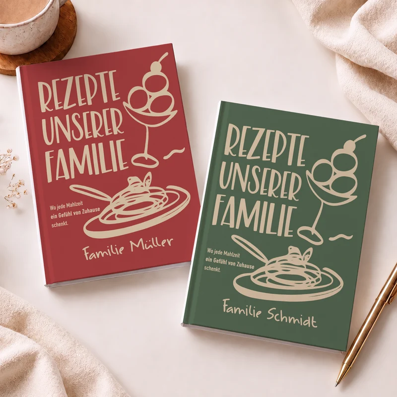 Unsere Familienrezepte - Personalisiertes Notizbuch A5