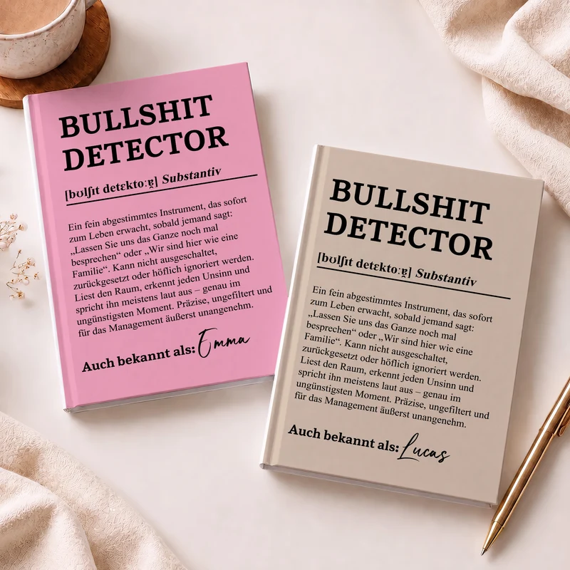 Bullshit-Detektor Bedeutung - Personalisiertes Notizbuch A5 Kollegen