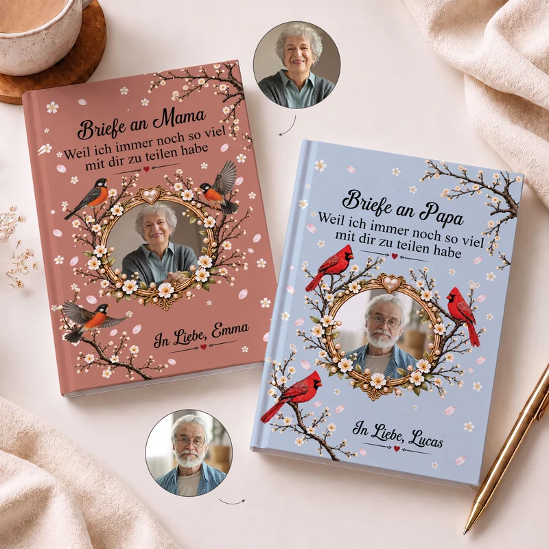 Brief An Meinen Verstorbenen Papa - Personalisiertes Notizbuch A5 Foto