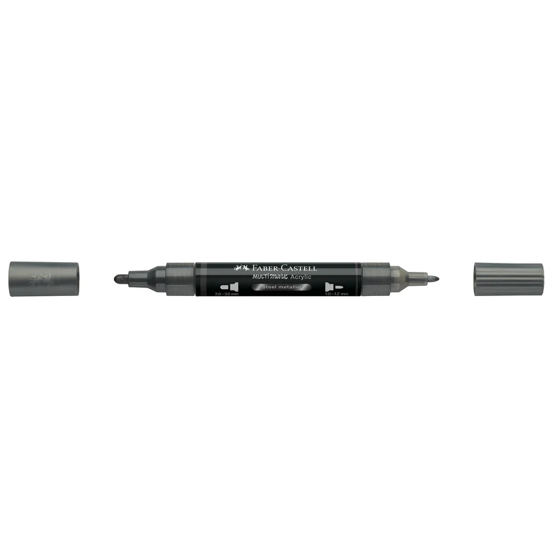 Faber-Castell Multimark Acrylic Dual Tip steel metallic