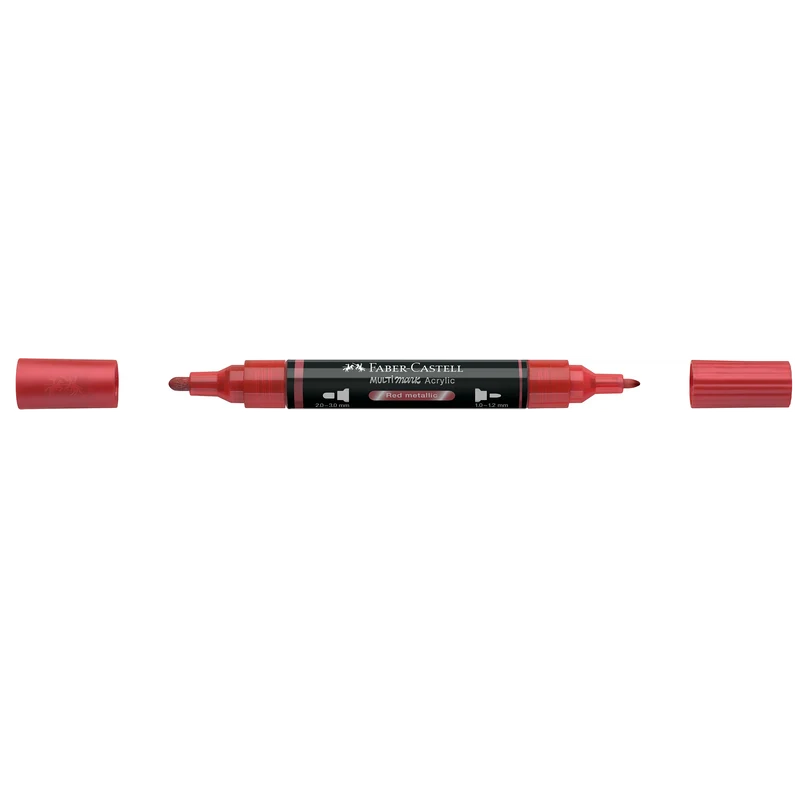 Faber-Castell Multimark Acrylic Dual Tip red metallic