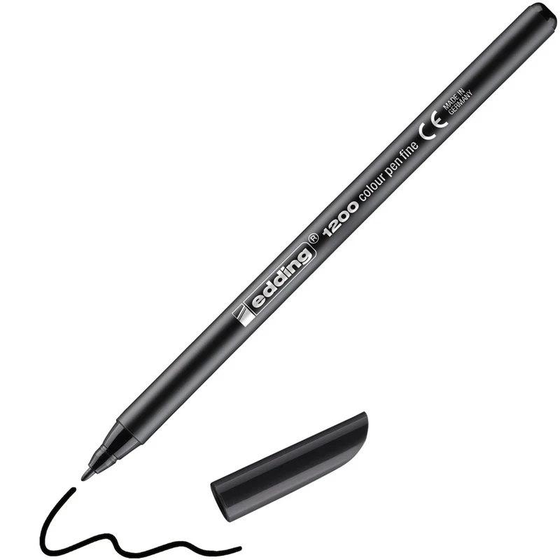 edding 1200 colourpen Fasermaler – Schwarz