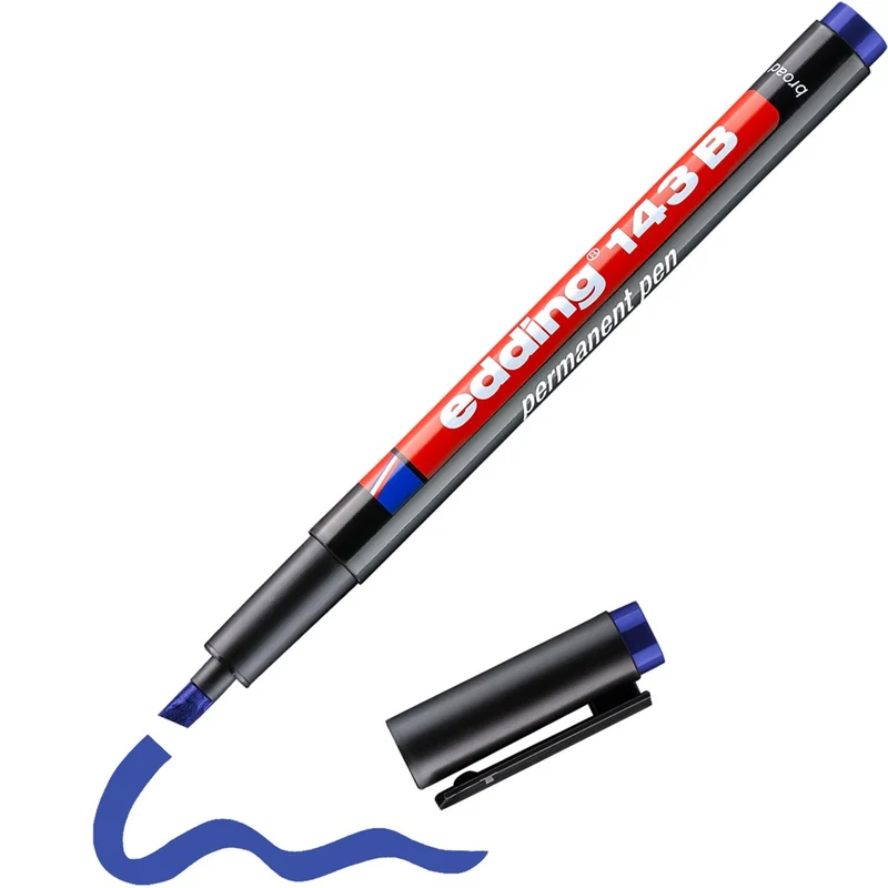 edding 143 B Permanent Pen – blau, Folienschreiber