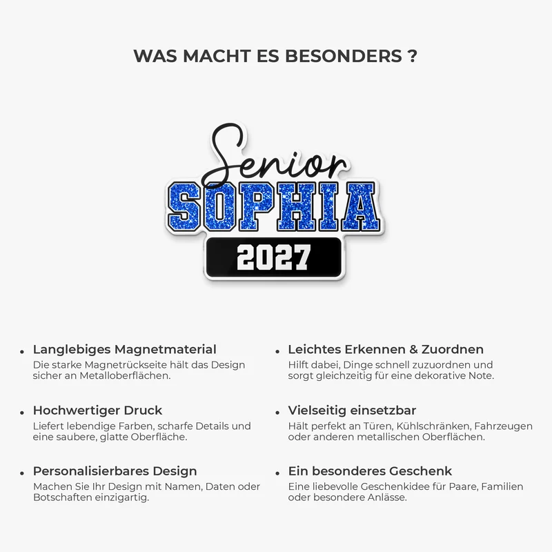 Abschluss / Abi - Acryl Magnet Personalisiert