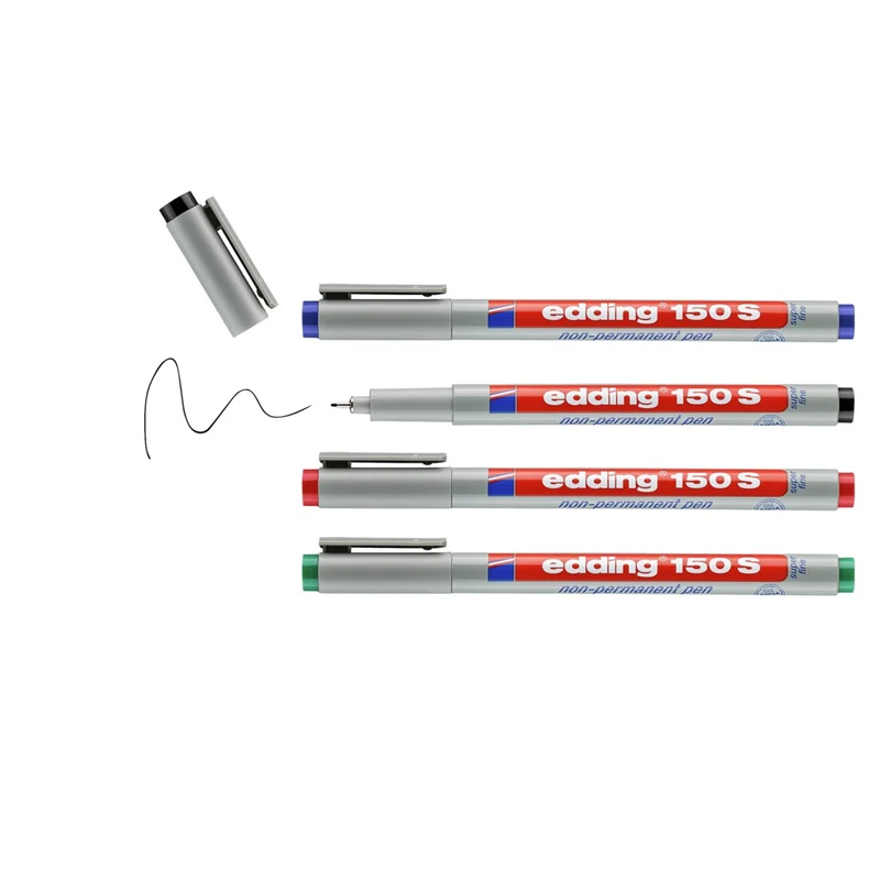 edding 150 S Folienschreiber non-permanent 4er-Set 0,3 mm