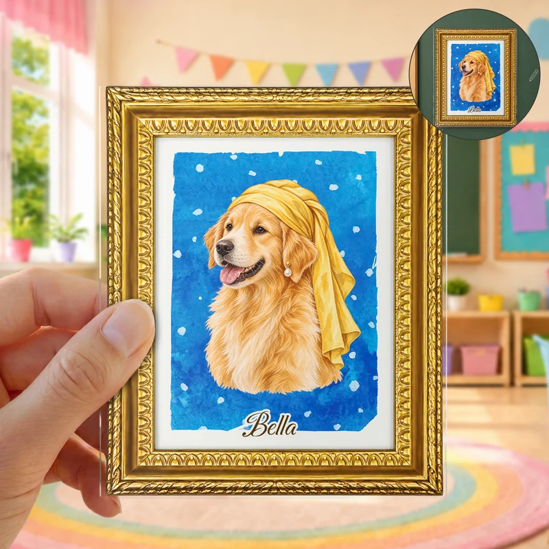[3D-Optik] Haustier AI Bild Generator - Acryl Kühlschrankmagnet Personalisiert