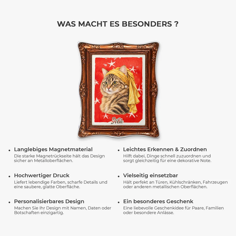 [3D-Optik] Haustier AI Bild Generator - Acryl Kühlschrankmagnet Personalisiert