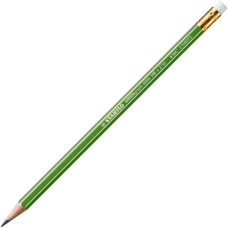 STABILO GREENgraph Bleistift HB mit Gummikapsel