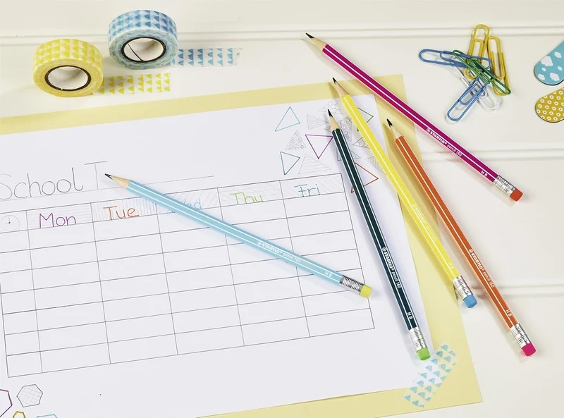 STABILO pencil 160 Bleistift gelb HB mit Radierer (2160/05)