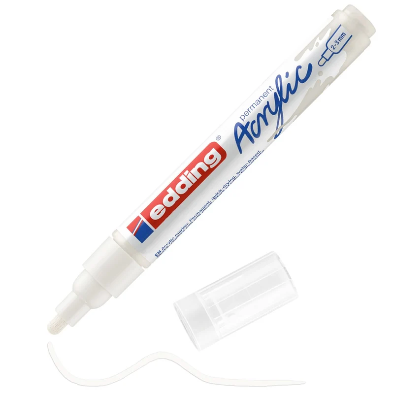 edding 5100 Acrylmarker mittel – verkehrsweiß 2–3 mm