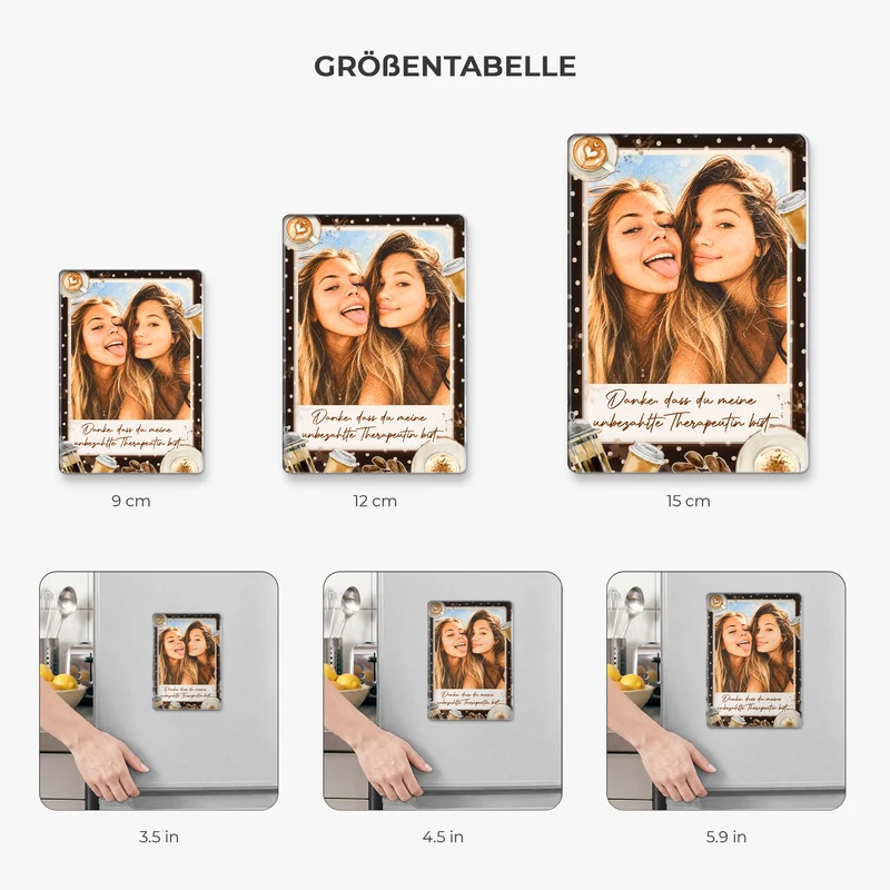 Beste Freundinnen Für Immer AI Bild Generator - Acryl Kühlschrankmagnet Personalisiert