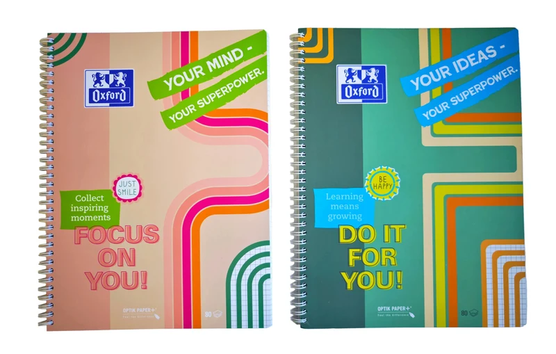 Oxford Collegeblock Mind Power 2026 A4+ 80 Bl. kariert