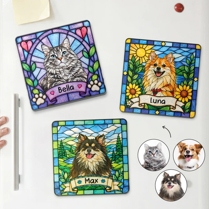 Haustier AI Bild Generator - Acryl Kühlschrankmagnet Personalisiert
