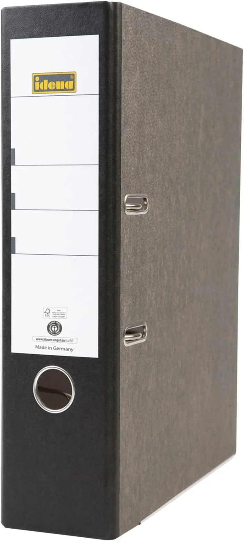 Idena Ordner Wolkenmarmor schwarz DIN A4 80mm FSC