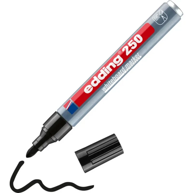 edding 250 Whiteboardmarker schwarz – Rundspitze 1,5–3 mm