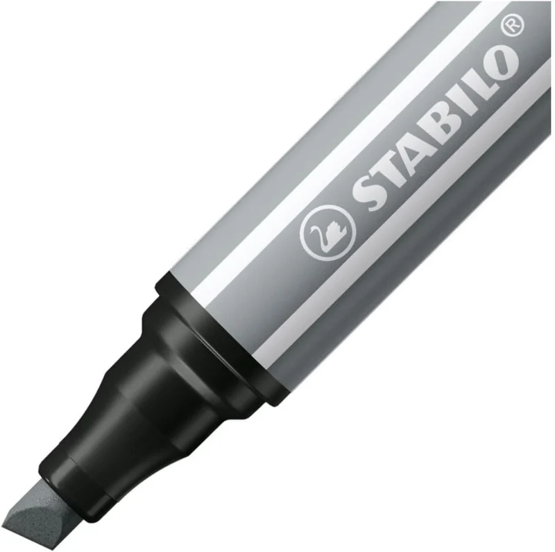 STABILO Pen 68 MAX Filzstift Mittelgrau – Einzelstift