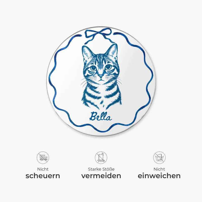 Haustier AI Bild Generator - Acryl Kühlschrankmagnet Personalisiert Blau