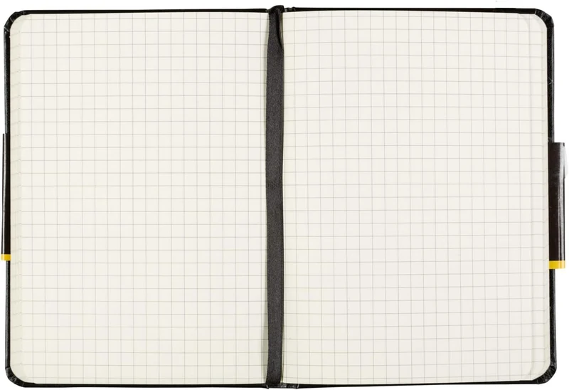 Idena Notizbuch DIN A6 80g/m² kariert schwarz 192 Seiten