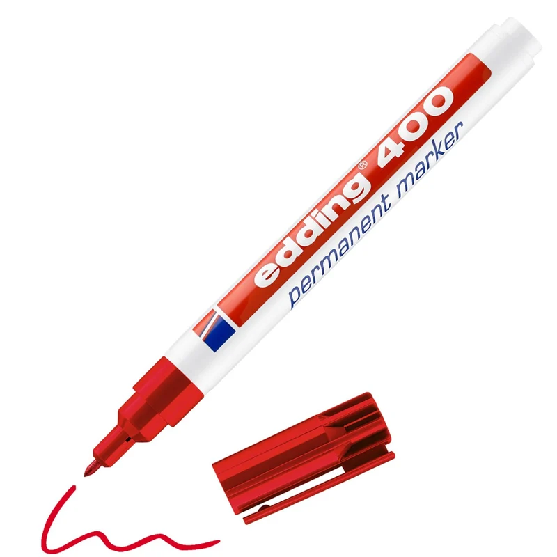 edding 400 Permanentmarker Rot – Rundspitze 1 mm